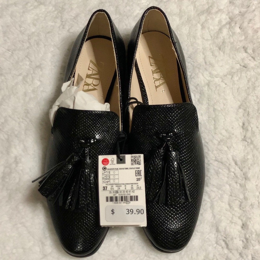 Black Snakeskin Loafers